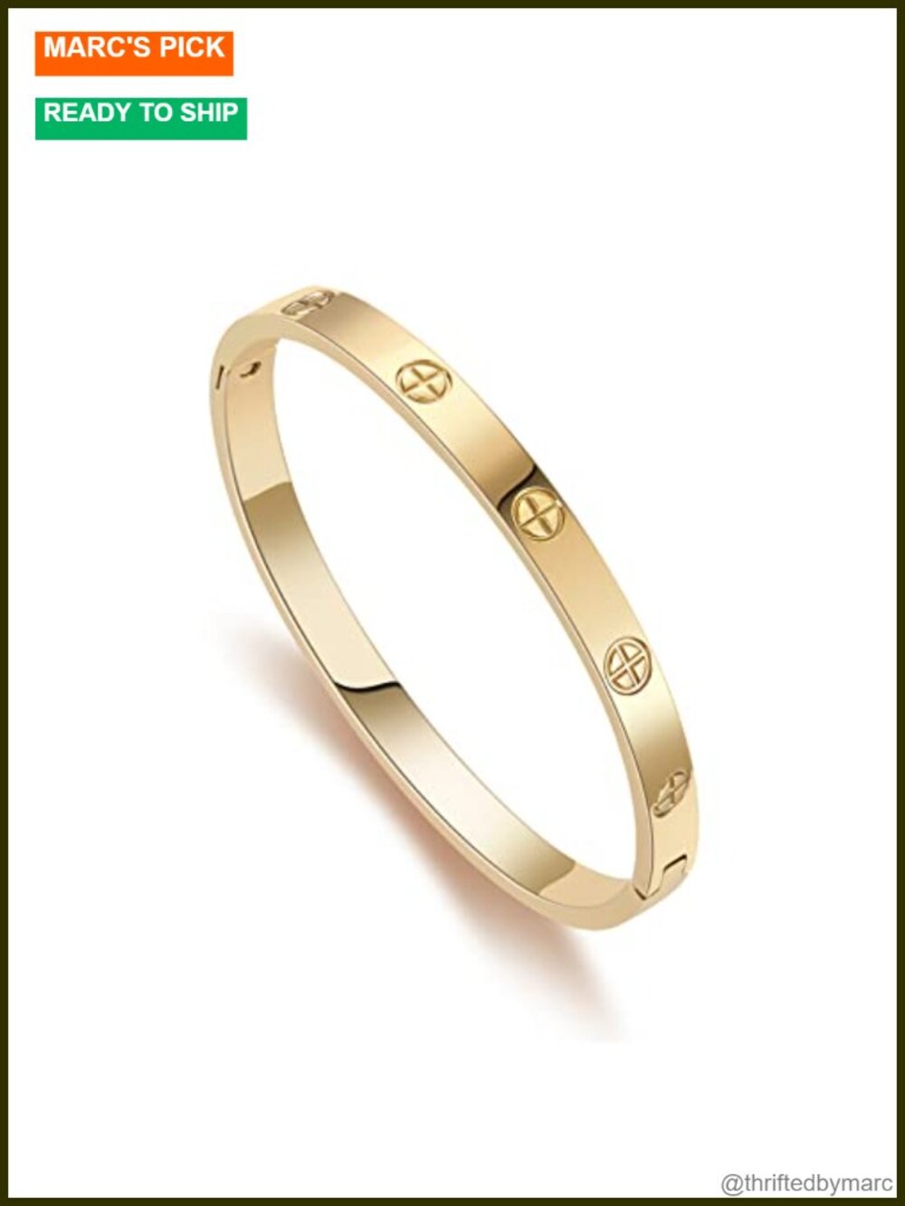 Gold Plated Bangle Bracelet Women Love Friendship Gift Jewelry